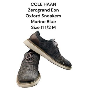 COLE HAAN Zerogrand Eon Oxford Sneakers Marine Blue Size 11 1/2 M